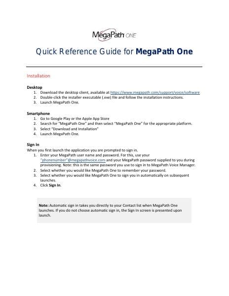 Quick-Reference-Guide-MegaPath-One