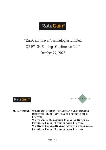 Rategain_Q2FY24_Concall_Transcript