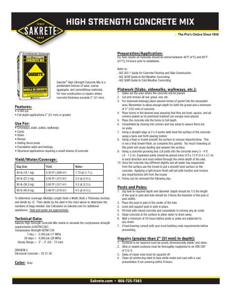 Sakrete_65200390_Data_Sheet