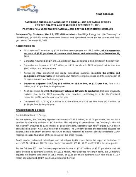 SD-4Q21-Earnings-Release_2022-0309