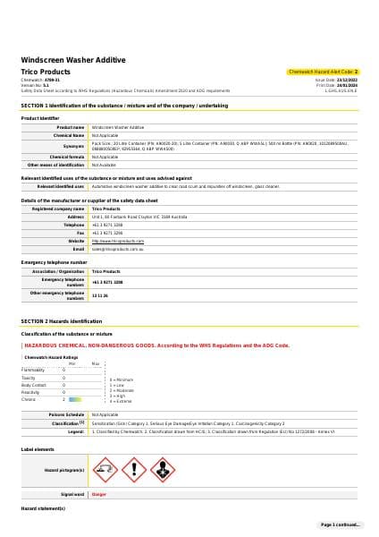 SDS%20-%20Trico%20Windscreen%20Washer%20Additive%20-%2020L,%205L,%20500ml%2023-12-22