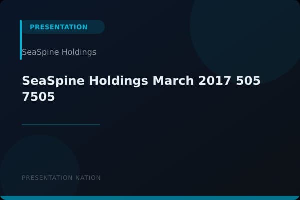 SeaSpine Holdings_March_2017_505_7505