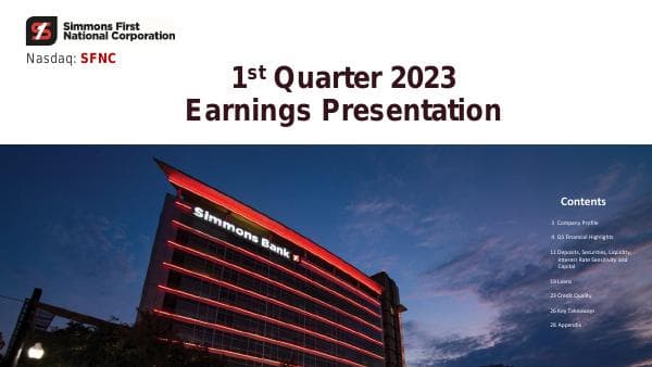 SFNC+1Q23+Earnings+Presentation+%284.25.23%29+Revised