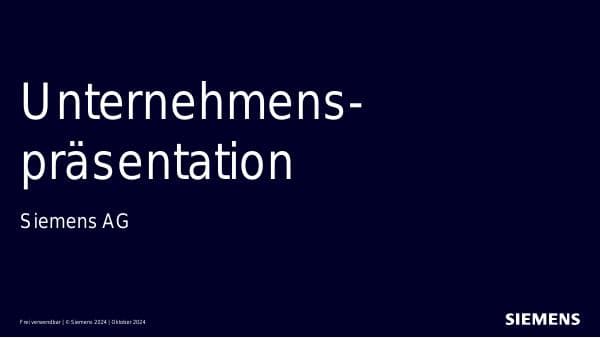 siemens-unternehmenspraesentation