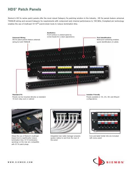 siemon-hd5-patch-panels_spec-sheet