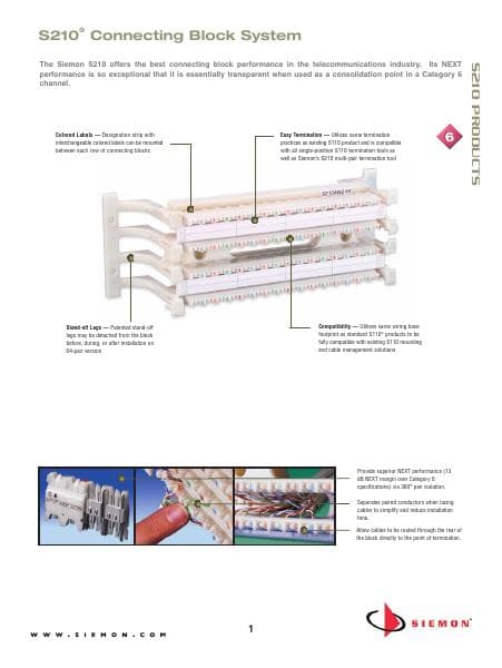 siemon-s210-connection-system_spec-sheet