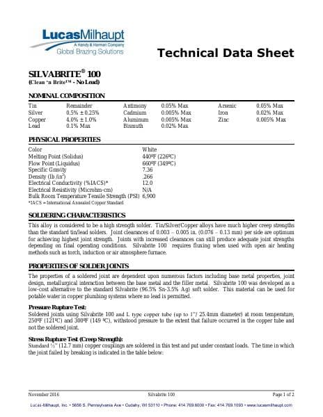 Silvabrite100TDS2018English