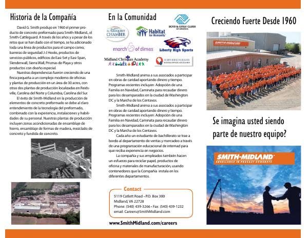 Smith-Midland-Careers-Brochure-Spanish-2021