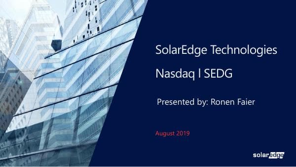 SolarEdge Technologies_August_2019_101_45101