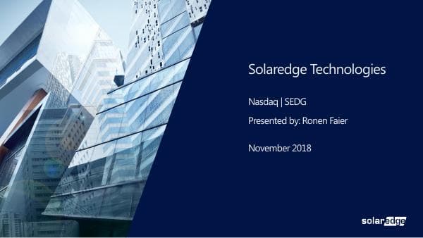 SolarEdge Technologies_November_2018_458_35458