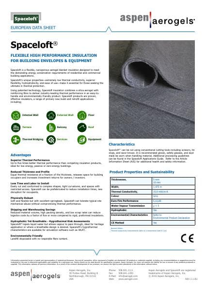 Spaceloft-Datasheet-English
