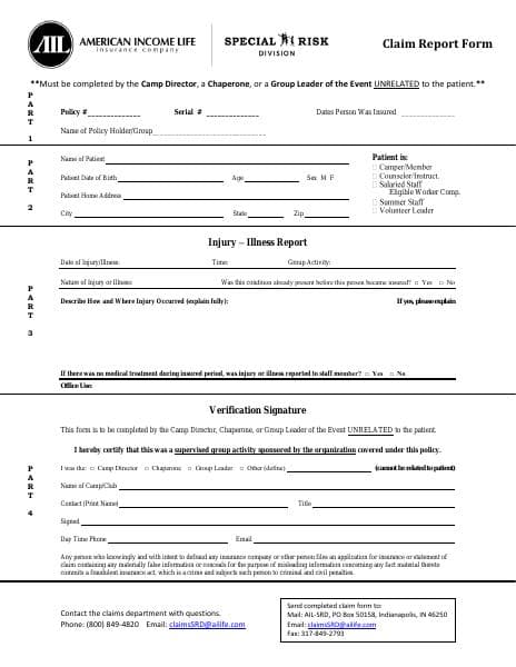 Special-Risk-Claim-Form