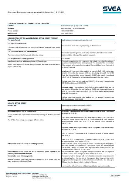 Standard-european-consumer-credit-information