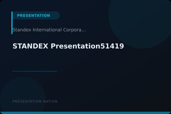 STANDEX_Presentation51419
