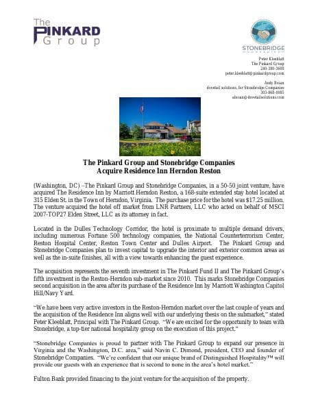 stonebridge-press-release