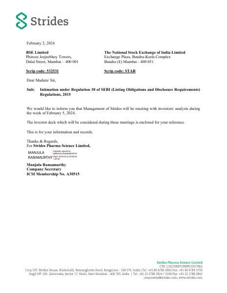 StridesSEIntimation_02Feb2024