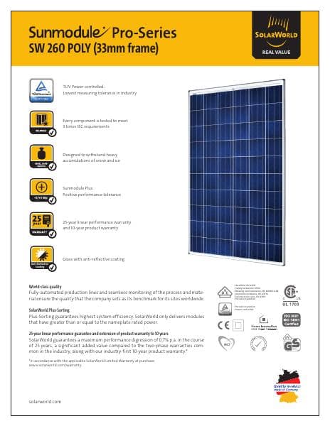 sunmodule-260-poly-datasheet