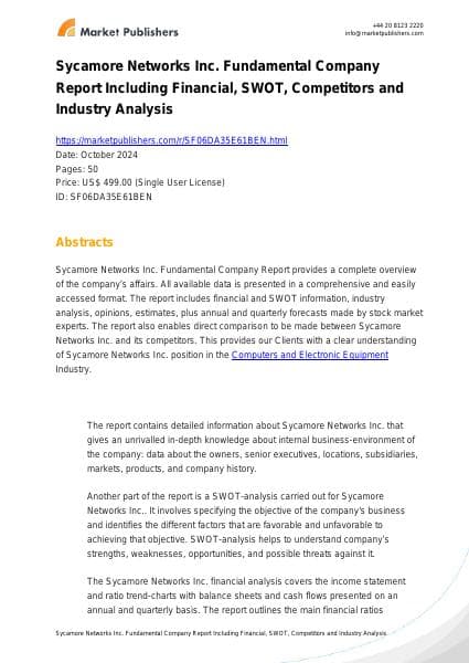 sycamore_networks_inc_swot_analysis_bac