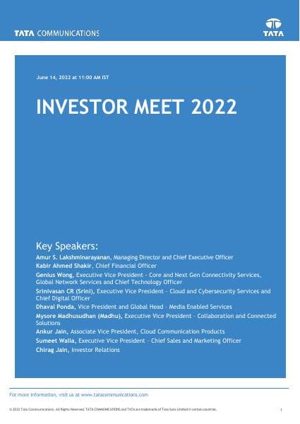 Tata-Communications-Investor-Meet-2022-Transcript