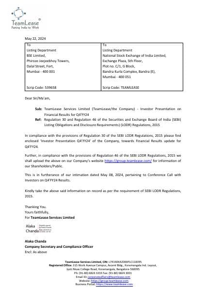 TeamLeaseIvestorsPresenationQ4FY24-1