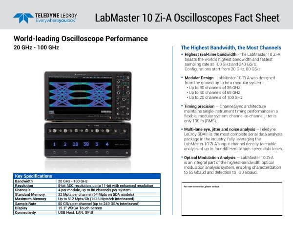 Teledyne%20LeCroy%20LabMaster%2010%20Zi-A%20Oscilloscopes%20Fact%20Sheet