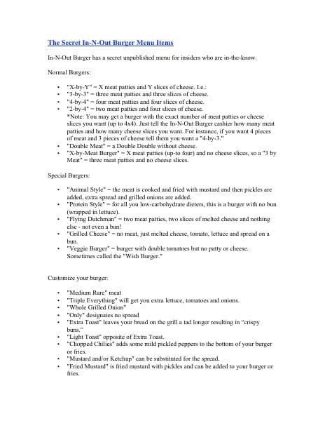 The_Secret_In_n_out_menu