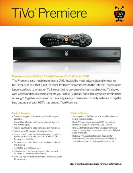 TiVoPremiere-Datasheet