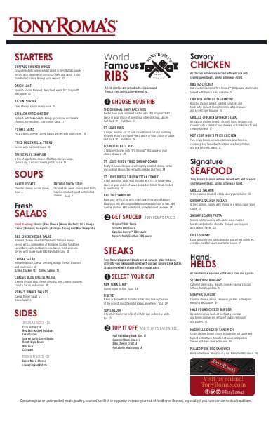 TonyRomasMainMenu-April2022