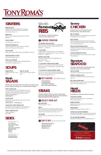 TonyRomasMainMenu