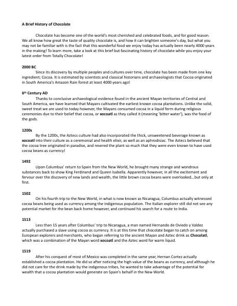 Totally-Chocolate-History-of-Chocolate-infographic