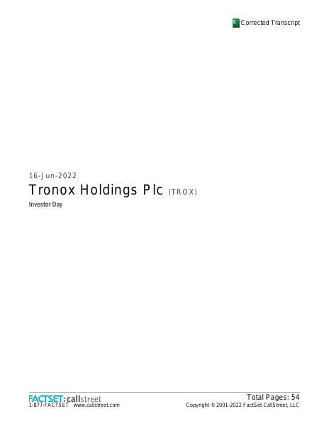 TROX_2022-Investor-Day_Transcript