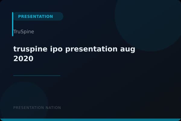 truspine-ipo-presentation-aug-2020