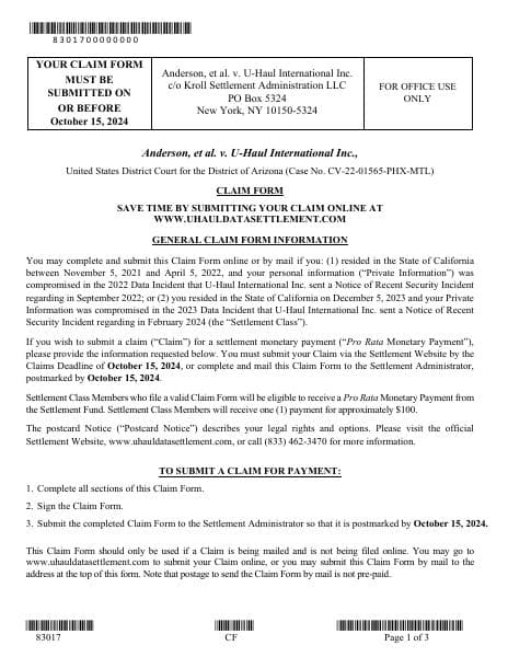 U_Haul_Settlement_Claim_Form_FINAL