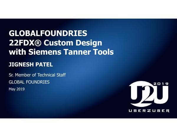 U2U2019-GLOBALFOUNDRIES_22FDX_Siemens_Enablement
