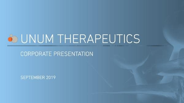 Unum Therapeutics_September_2019_635_46635