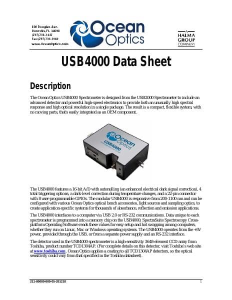 USB4000-Data-Sheet