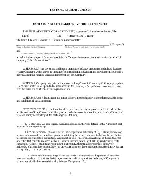 UserAdministratorAgreement