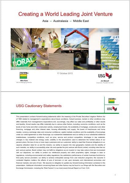 USG-Boral-Building-Products-Investor-Presentation-17Oct2013