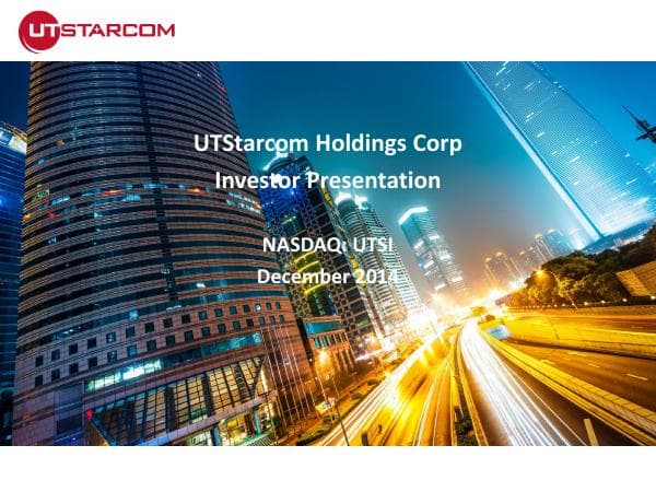 UTSI_Investor_Deck_3Q14