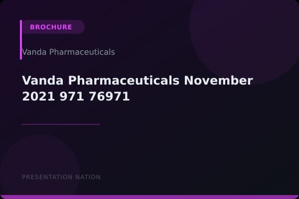 Vanda Pharmaceuticals_November_2021_971_76971