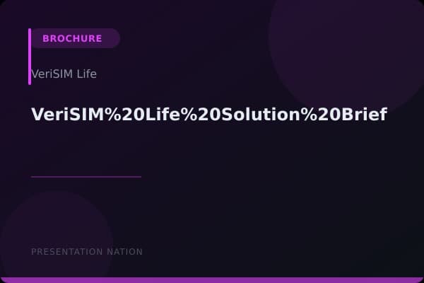 VeriSIM%20Life%20Solution%20Brief