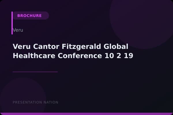 Veru-Cantor-Fitzgerald-Global-Healthcare-Conference-10-2-19