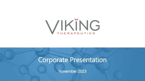 Viking%20Therapeutics%20Corporate%20Presentation%20November%202023