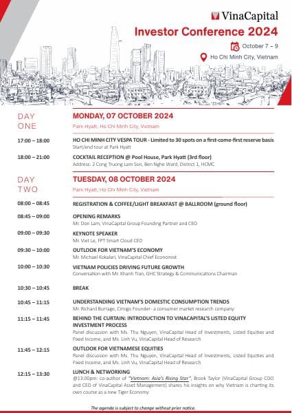 VinaCapital-Investor-Conference-2024-Agenda