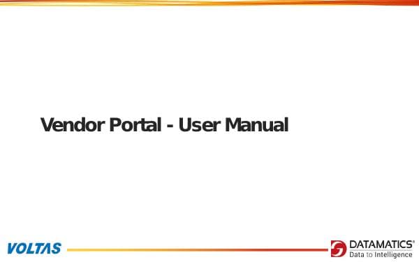 VoltasVendorPortalUserManual