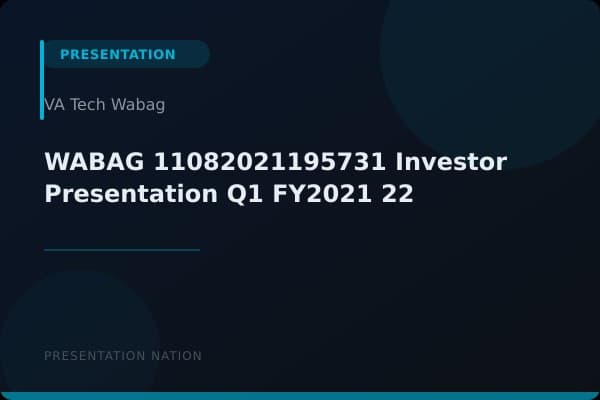 WABAG_11082021195731_Investor_Presentation_Q1_FY2021_22