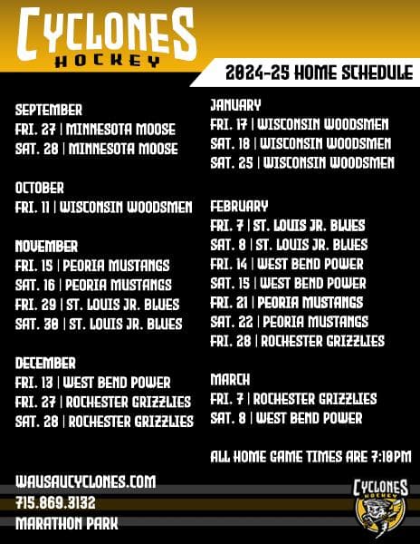 Wausau-Cyclones-Printable-Schedule-2024-25