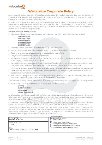 Welocalize-Corporate-Policy