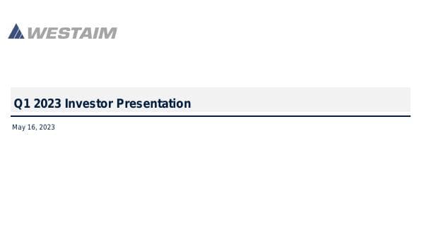 Westaim-Supplemental-Investor-Presentation