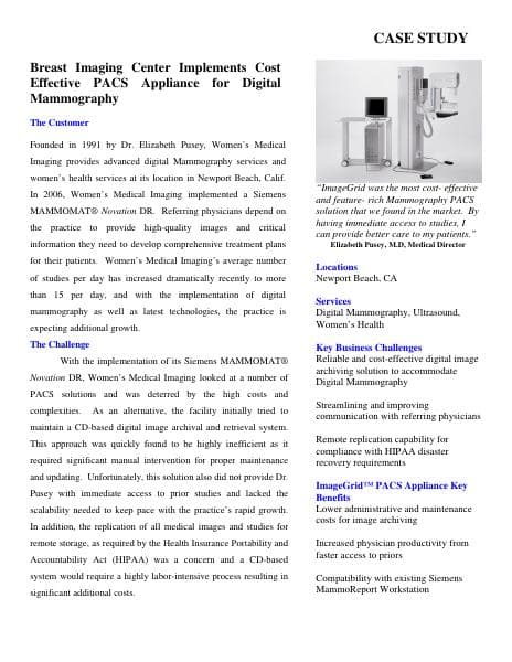 Womens_Medical_Imaging_Case_Study